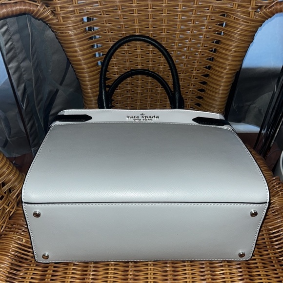 ♠️ kate spade Staci Saffiano Colorblock Medium Satchel Crossbody Bag, Gray Multi - Picture 12 of 16